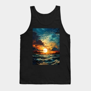 Sunset Waves Tank Top